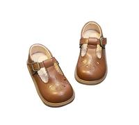 Petites Chaussures en Cuir pour garçons et Filles, Style rétro ajouré à Semelles Souples, Chaussures Gommino décontractées pour Enfants Fille Or Bout Fermé
