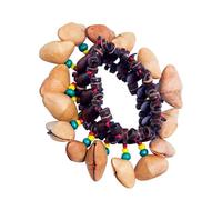 Petites clochettes à main en forme de noix pour relaxer et créer un son naturel - Outil d'enseignement musical pour enfants et amateurs de musique - Percussion à main en bois de noyer