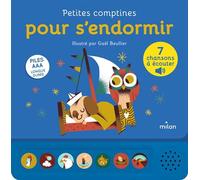 Petites comptines pour s'endormir - Gaël Beullier - Milan Eds - cartonné - Album éveil dès la naissance