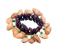 Petites coquilles de noix Cloches à main Créateur de sons relaxants Cloches de coquillage naturel Outil d'enseignement musical pour les enfants et les amateurs de musique Instrument de percussion en