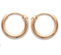 petites creoles 12mm 1.2cm en plaqué Or véritable