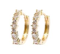 Petites créoles hypoallergéniques en argent sterling 925 plaqué or pour femme - Pour la fête des mères, la fête des mères, un anniversaire - Légères avec larmes de perles, En storlek, Pandora Tommy