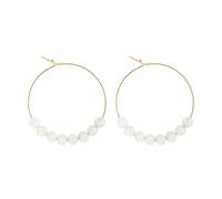 Petites créoles pierre de lune & or