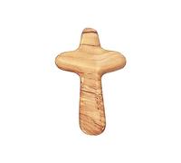 Petites croix de bénédiction en bois de prière Cristian Hand tenant des poches confortables forment la terre sainte pour prier