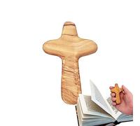 Petites croix de bénédiction en bois de prière Cristian Hand tenant des poches confortables la terre sainte pour prier