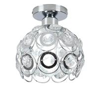 PETITES ECREVISSES 2 pcs Industriels Plafonniers Luminaires Cristal en Métal Moderne lustre Abat-jour E27 Dessin pour Chambre d'enfan Salon Restaurant (Argent)