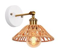 PETITES ECREVISSES Applique Murale Industrielle Design Lampe murale en corde de chanvre et Métal Spots muraux Intérieur Ajustable Luminaire Interieur pour Chambre Salon,22cm (Marrón, A-1)