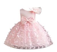 Petites Enfant Filles Robes Soiree Princesse sans Manches Robe Enfant Fille été Princesse Bowknot pour Anniversaire Formel fête Mariage Baptême Demoiselle d'honneur Communion Robe 1-6 Ans