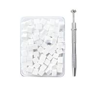 Petites Éponges pour Ongles | 100 Pièces d'Outils de Beauté Doux et Pratiques avec Stylet Préhension - Éponges pour Design d'Ongles,Pour Soins des Pieds à la Maison Voyage Mariage