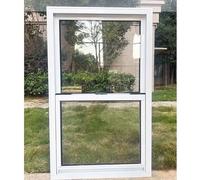 Petites fenêtres coulissantes mobiles, fenêtres de remplacement blanches pour maison/salle de bain, fenêtres à guillotine simple avec moustiquaire et verre, curseur vertical de fenêtre de poulailler(W