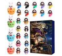 Petites figures de Jésus, mini figurines Jésus en vrac, compte à rebours du calendrier de Noël, décorations de vacances pour les Pâques saisonnières de Thanksgiving Valentines affichage