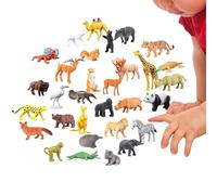 Petites Figurines Animaux 24 Pièces Miniatures Éducatives Déco Fête Jungle