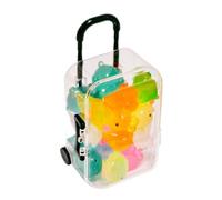 Petites figurines d'animaux en résine DIY mignonnes avec mini valise miniature 17 pièces