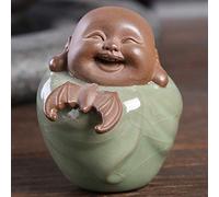 Petites Figurines de Bouddha riant, décorations de Sculpture de Figurines de Bouddha Maitreya en céramique, Ornements de Cadeaux d'anniversaire de Richesse Porte-Bonheur Chinois, H