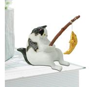 Petites figurines de chats - Modèle de décoration d'aquarium artificiel, ornement de statue de chat d'aquarium | Simulation de statuette de chat pour aquarium, décoration de chat de pêche sous-marine