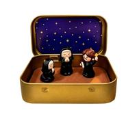 Petites Figurines de Noël Prière sous Étoilé en Résine Format Poche dans | Déco Bureau Faveurs De Fête Pour bureau entrée cheminée armoire