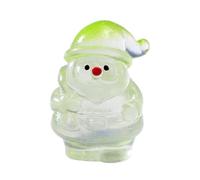 Petites figurines de Père Noël - Décorations de paysage en résine transparente - Petites figurines de Noël qui brillent dans le noir - Pour les fêtes, les jardins de fées, les vacances, la cheminée et