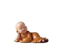 Petites Figurines de Table - Décoration d'intérieur - Sagesse Zen Chinoise - Petit Moine - Bouddha Ancien - Décoration de Bureau - Cadeau créatif - Bénédiction - Bibliothèque de Salon