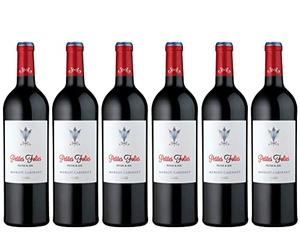 Petites Folies - Vin rouge Merlot-Cabernet IGP Pays D'Oc (6 x 0,75 L)