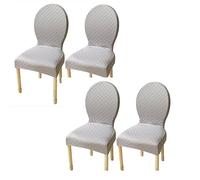 Petites/grandes Housses De Chaises À Dossier Rond Couverture De Chaise À Dossier Rond Pour Salle À Manger Sans Accoudoirs Housses De Chaises Pieds En Bois Massif D'appoint Ovales Modernes ( Color : Li