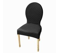 Petites/grandes Housses De Chaises À Dossier Rond Couverture De Chaise À Dossier Rond Pour Salle À Manger Sans Accoudoirs Housses De Chaises Pieds En Bois Massif D'appoint Ovales Modernes ( Color : Bl