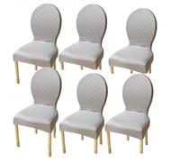 Petites/grandes Housses De Chaises À Dossier Rond Couverture De Chaise À Dossier Rond Pour Salle À Manger Sans Accoudoirs Housses De Chaises Pieds En Bois Massif D'appoint Ovales Modernes ( Color : Li