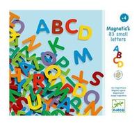 Djeco – Lettres magnétiques – Petites lettres G – Bois 83 pièces, 3 cm, couleurs vives, dès 4 ans