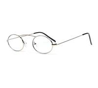 Petites Lunettes de Lecture Rondes Gris Argent vintage en Metal Cicly - Taille: Dioptrie 3 - Couleur: Gris - Mixte