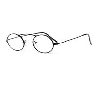 Petites Lunettes de Lecture Rondes Noires Vintage en Metal Cicly - Taille: Dioptrie 3 - Couleur: Noir - Mixte