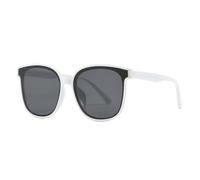 Petites lunettes de soleil à rivets pour femmes, tendance, décontractées, vintage, pour hommes, pour l'extérieur, les voyages, UV400 (blanc et gris)