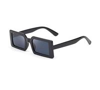 Petites Lunettes de Soleil carrées pour Hommes et Femmes pour la Mode rectangulaire des Verres de Protection Solaire rétro (Flocons de thé à Fleurs de Haricots)