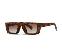 Petites lunettes de soleil pour femmes tendance steampunk nuances hommes vintage luxe rectangulaire punk lunettes de soleil, K-C14-Léopard Thé, Taille unique