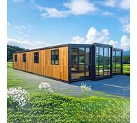 Petites maisons modulaires extensibles à vendre - Maison de conteneur mobile préfabriquée de 12,2 m avec 2 à 4 chambres, cuisine et salle de bains - Villas préfabriquées idéales pour adultes