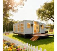 Petites maisons préfabriquées à vendre - Maisons modulaires extensibles de 6,1 m avec chambres entièrement équipées et cuisine - Villa mobile moderne et portable pour adultes