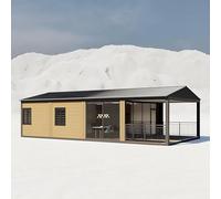 Petites maisons préfabriquées à vendre - Mobile Home extensible de 6,1 m/12,2 m avec 2 à 3 chambres, salle de bain complète et cuisine | Cadre en acier pliable pour un transport facile et une vie