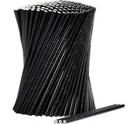 Petites pailles en papier noir pour cocktail, café et boissons - 14,5 cm x 0,7 cm, 250 pièces - 100% biodégradable et compostable