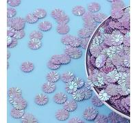 Petites paillettes mates 9 mm en vrac pour décoration de mariage/artisanat, accessoires pour femmes, paillettes 10 g/20 g - Violet clair - 9 mm 20 g