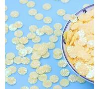 Petites paillettes mates 9 mm en vrac pour décoration de mariage/artisanat, accessoires pour femmes, paillettes 10 g/20 g - jaune - 9 mm 50 g