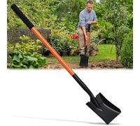 Petites Pelle Jardinage avec Manche en Acier Inoxydable de 110 cm, pelles en métal détachables très résistantes pour Le Jardinage, Le Camping et Le creusement de tranchées, Noires