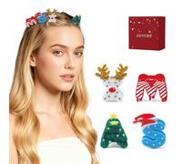 Petites pinces à cheveux originales italiennes de Noël pour femmes, pinces à cheveux en acétate à forte adhérence pour filles, joli sapin de Noël, accessoires de cheveux de renne avec coffret cadeau