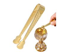 Petites Pinces À Encens - 9,5 Cm Mini Pinces De Service, Pince À Charbon Et Clip, Poignée Longue en Métal, pour Cônes D'encens, Église, Maison, Studio, Spa, Yoga, Bureaux, Méditation, Fêtes