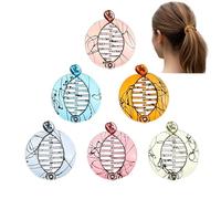 Petites pinces crabe,6 Pinces acryliques queue de poisson pour queue de cheval | Jolies pinces à cheveux pour le coiffage | pour cheveux -longs, fins, longs, courts, bouclés, maison, bureau, école, fê