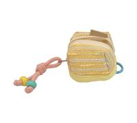 Petites pochettes de rangement élégantes et compactes pour étudiants, professionnels et voyageurs, pratique et fonctionnel, porte-monnaie, rangement de maquillage portable, jaune