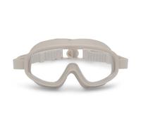 Petites Pommes Emma Lunettes de natation pour enfants de 3 à 8 ans en silicone léger, verres larges anti-buée, design rétro, sangles réglables, boucle sans danger pour les cheveux, pochette en coton