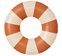Petites Pommes Piscine Gonflable pour Enfants - Cerceau de Natation Robuste, imprimé à la Main, Motif à Rayures Classiques, Coutures Confortables, Facile à Transporter