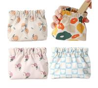 Petites sachets pour Le Sac à Main, 4pcs 5.1x2x4.7 Mini de Maquillage imperméable, Pas de Mini Sac cosmétique Portable à Fermeture éclair pour Le Maquillage, Les Bijoux, Les écouteurs et la p