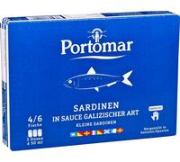 Petites sardines à la sauce galicienne à l'huile d'olive avec peau et avec arêtes (plain), 3 x 50g