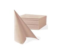 Petites Serviettes Cocktail de Table en Papier Gaufré, Double Épaisseur, 25 x 25 cm, Blanc, Lot de 40 (Beige Taupe)