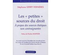 Petites sources du droit (les) - GERRY-VERNIERES/STEP - Economica - broché - Etude