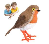 Petites statues d'oiseaux, statue d'oiseau de bureau, statue d'oiseau, modèle animal, figurines réalistes, modèle d'oiseau rouge-gorge éducatif coloré pour la maison, le magasin, l'hôtel, le